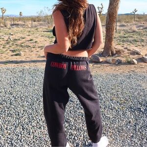 Cowboy Pillows Black Women's Pants